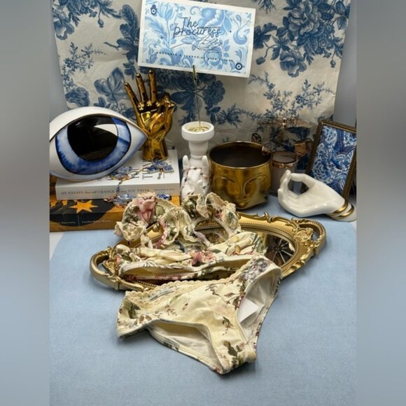 🆕 ZIMMERMANN KIDS 🧿 NWT Waverly Trim Frill Bikini Set, Cream Floral - Sz 4Y - Picture 2 of 10